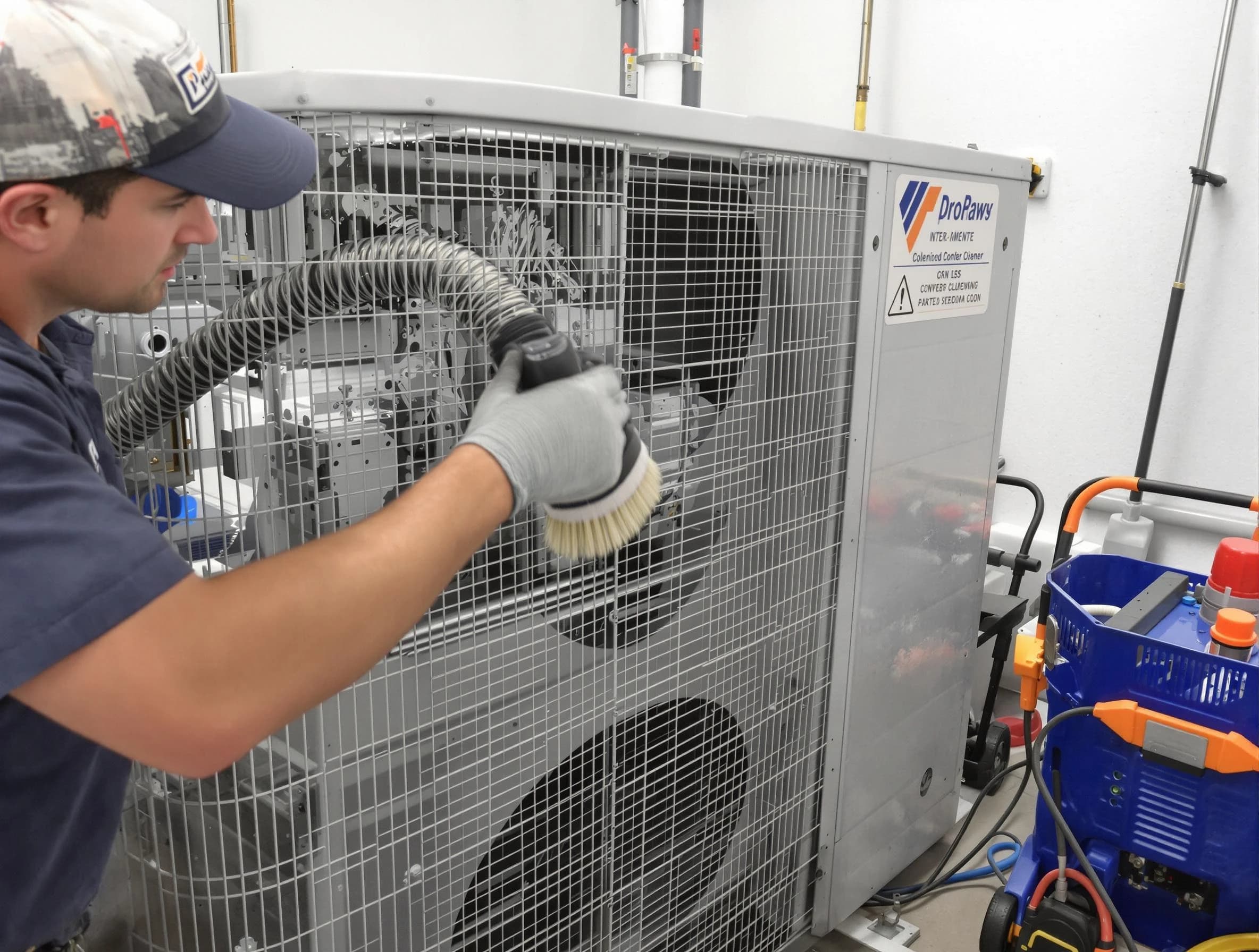 Holly Springs Air Duct Cleaning specialist performing precision AC coil cleaning for improved system performance in Holly Springs