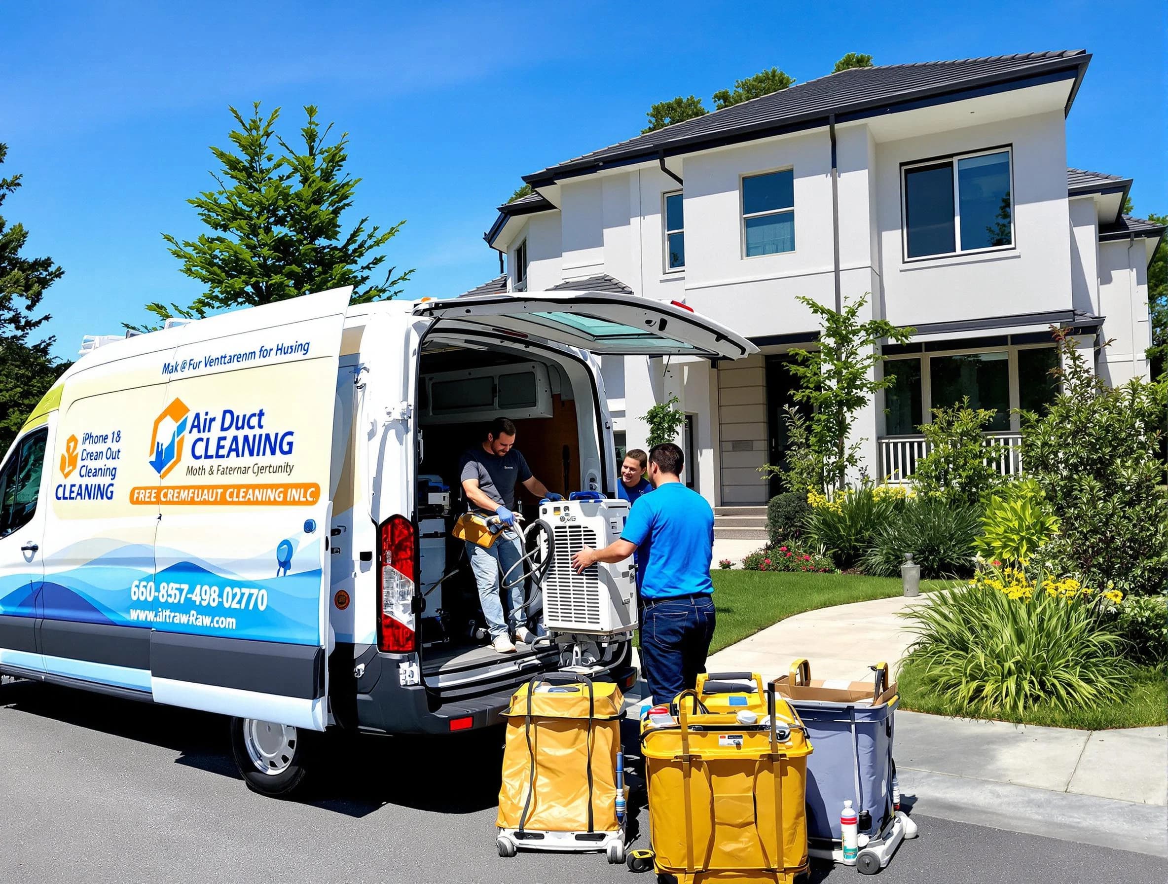 Holly Springs Air Duct Cleaning technician performing professional air duct cleaning in Holly Springs