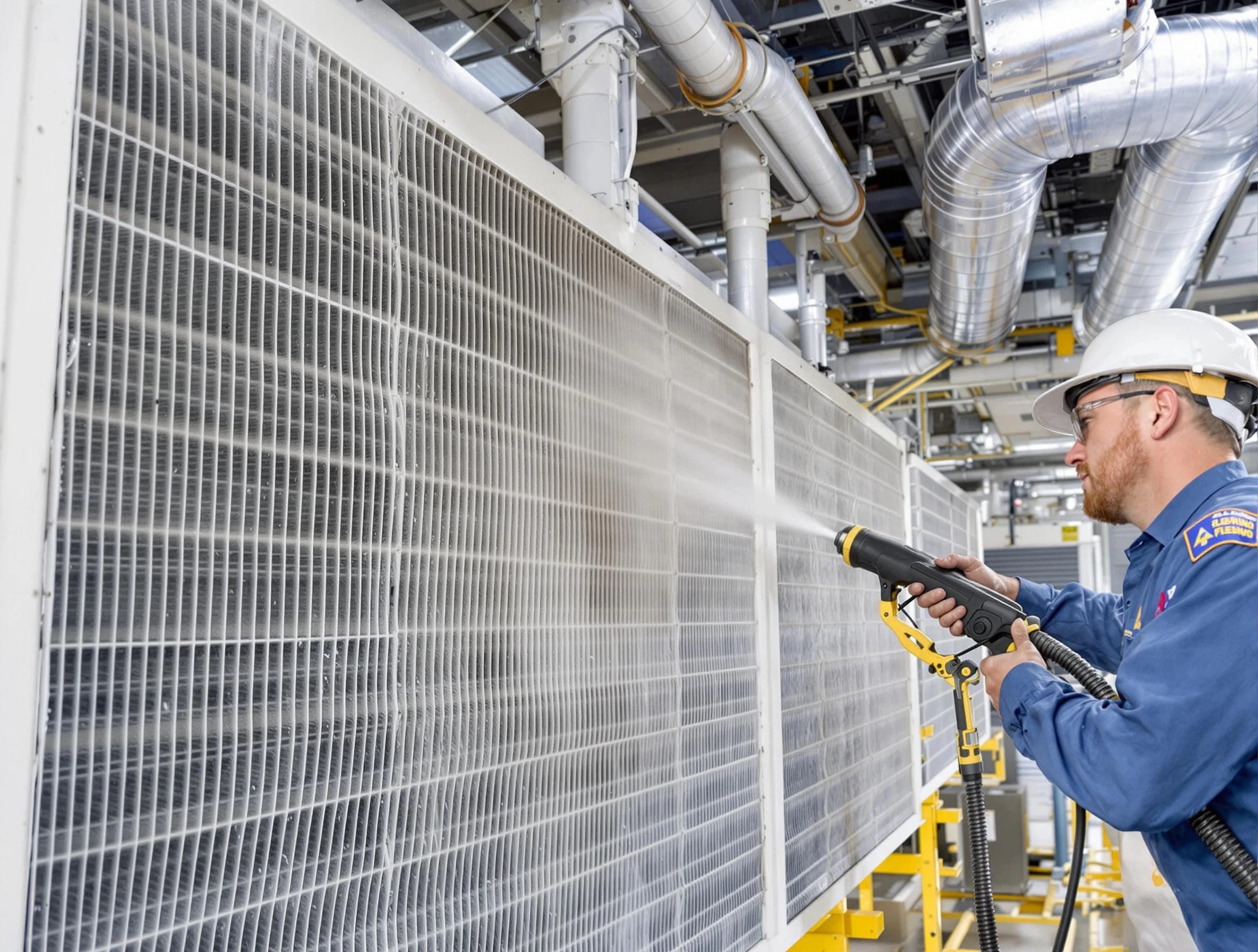 Professional commercial coil cleaning by Holly Springs Air Duct Cleaning in Holly Springs