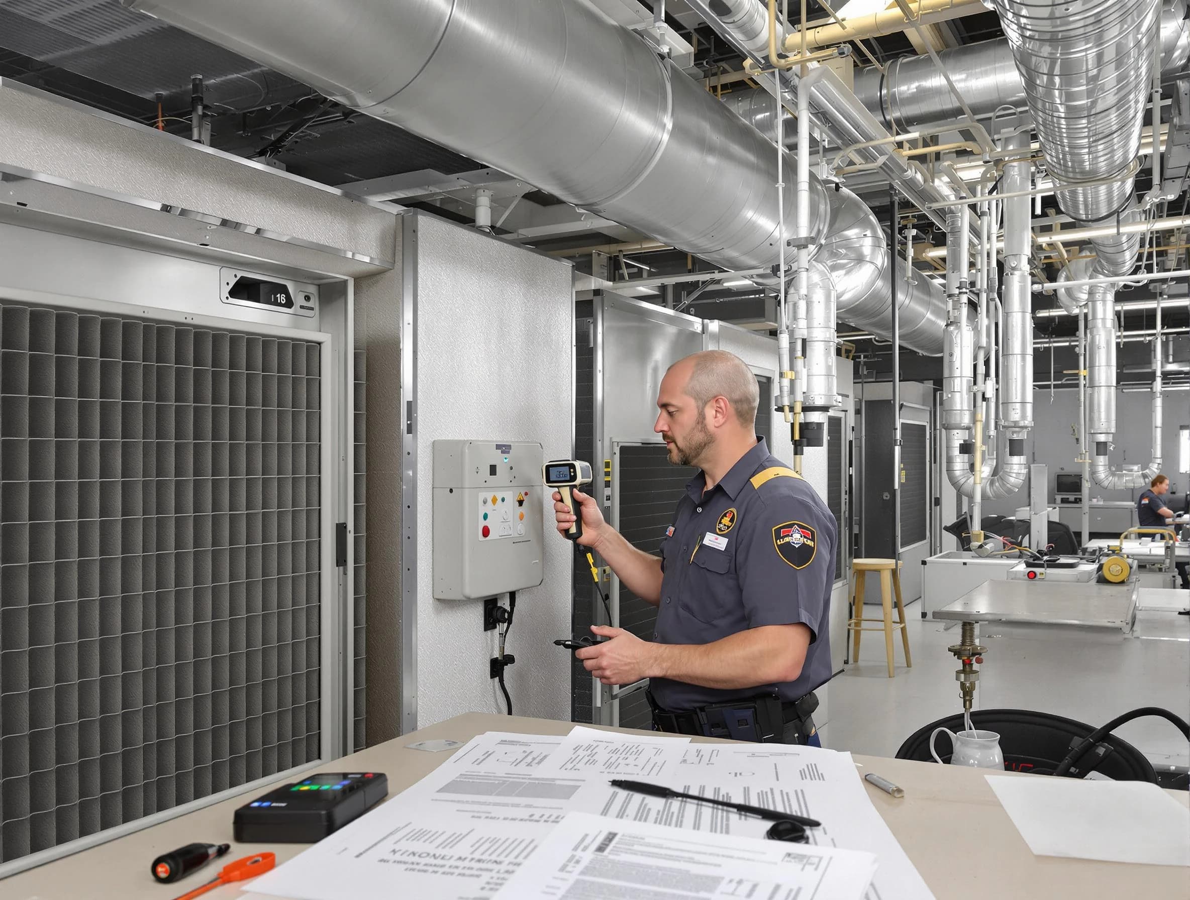 Professional filter system inspection by Holly Springs Air Duct Cleaning in Holly Springs