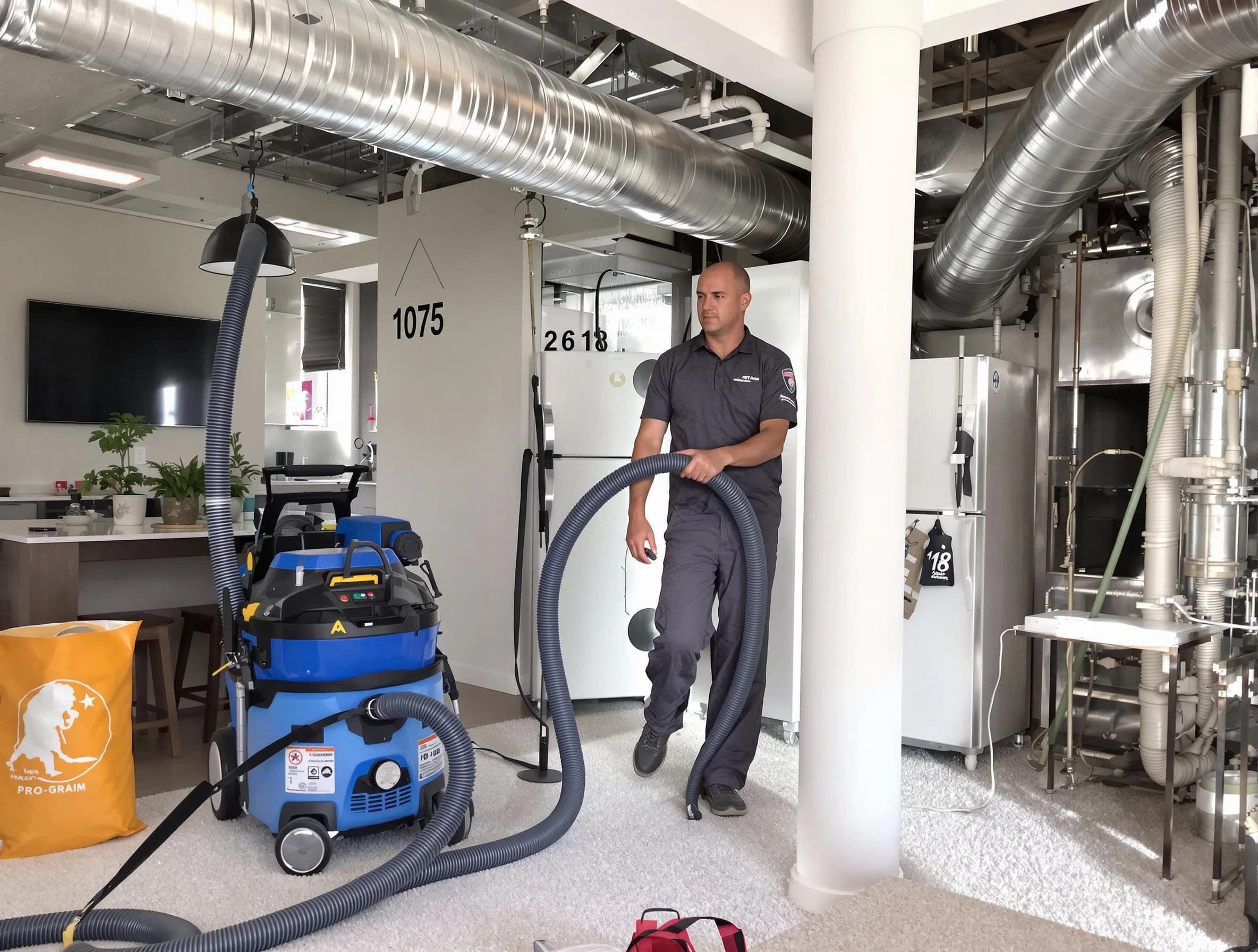 Holly Springs Air Duct Cleaning expert performing detailed indoor duct cleaning for improved air quality in Holly Springs