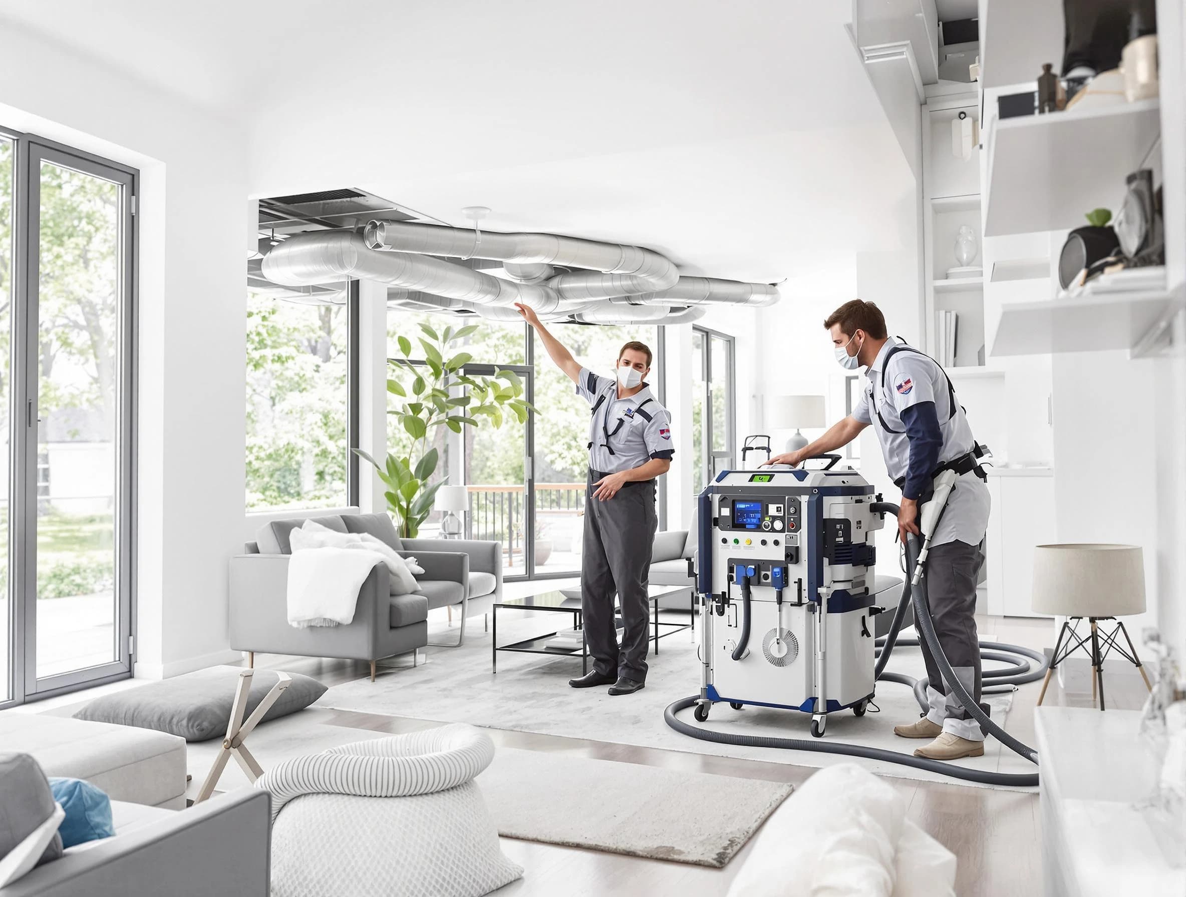 Holly Springs Air Duct Cleaning professional conducting pure air duct cleaning with state-of-the-art equipment in Holly Springs