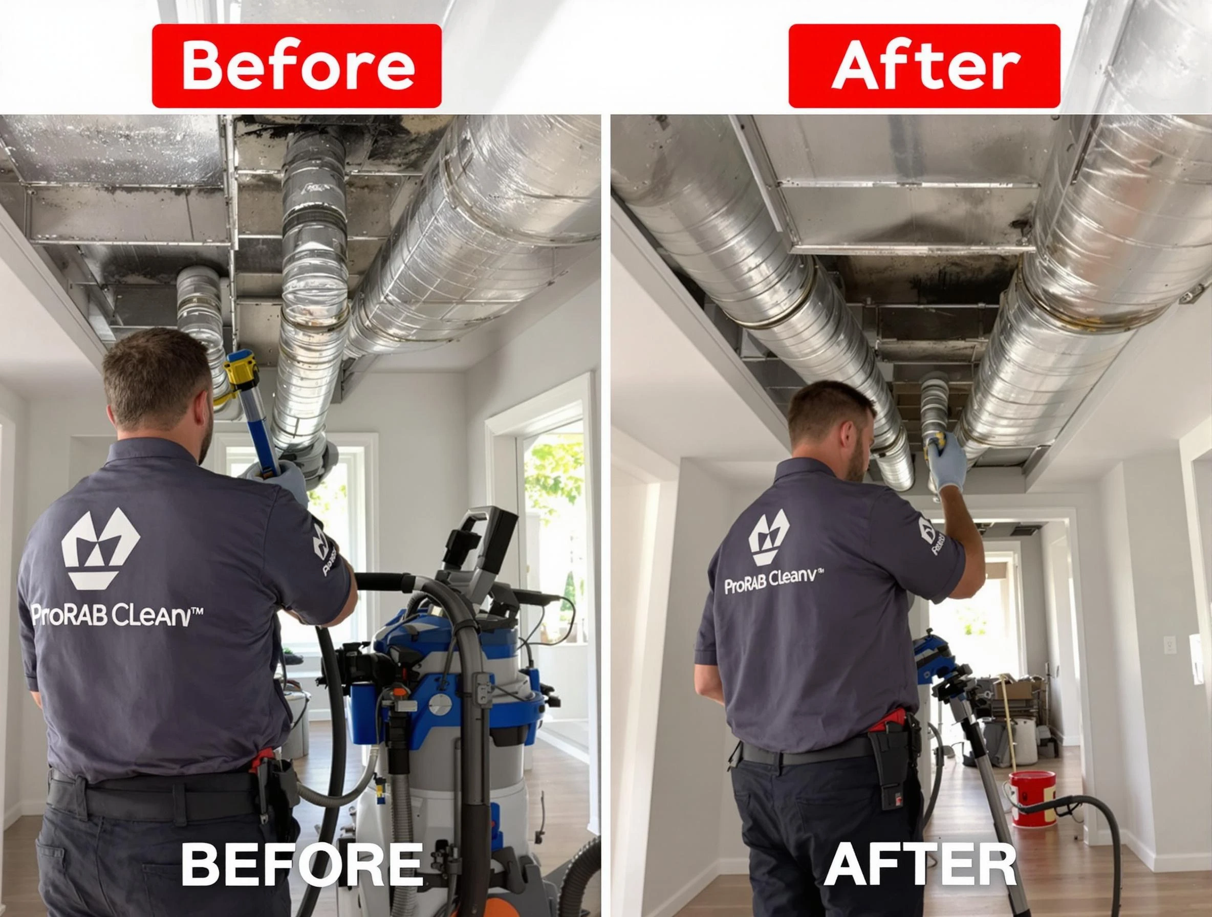 Holly Springs Air Duct Cleaning expert performing thorough residential duct cleaning in a Holly Springs home